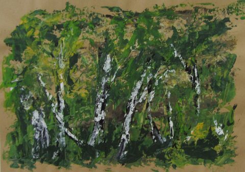 Sigrid Braun-Umbach - Birken im Wind